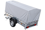 Anhänger Pkw 230×125 Garden Trailer 230 KIPP Unitrailer 750 kg mit Stützrad, Hochplane und Hochspriegel