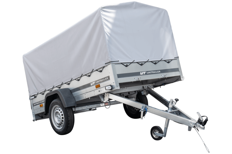 Anhänger Pkw 230×125 Garden Trailer 230 KIPP Unitrailer 750 kg mit Stützrad, Hochplane und Hochspriegel