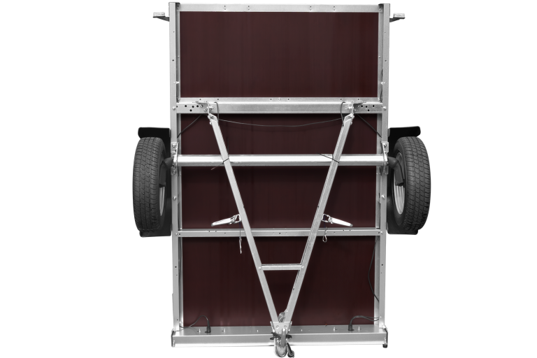 Anhänger für Pkws Garden Trailer 201 KIPP 200×125 cm 750 kg [mit Flachplane, Stützrad und Flachplaneträger]