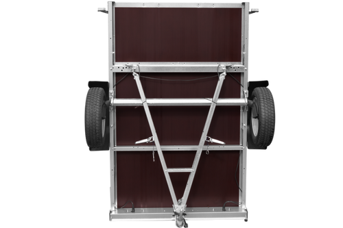 Anhänger für Pkws Garden Trailer 201 KIPP 200×125 cm 750 kg [mit Flachplane, Stützrad und Flachplaneträger]