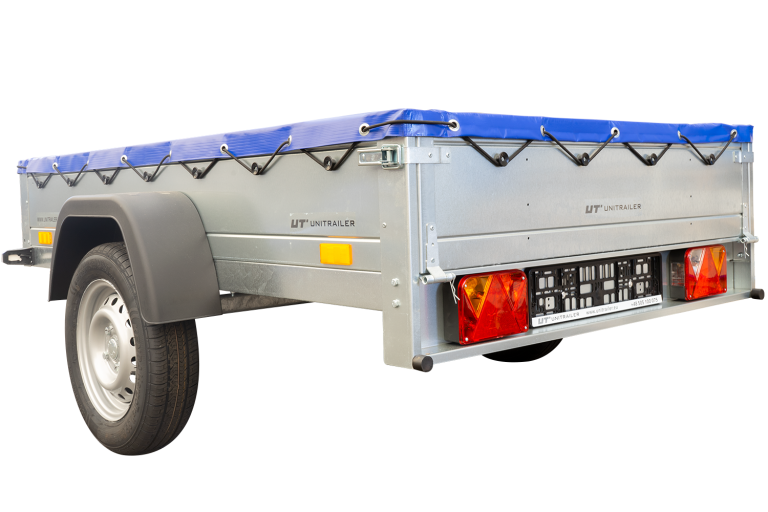 Garden Trailer 201 KIPP mit Flachplane, Stützrad und Planenträgern