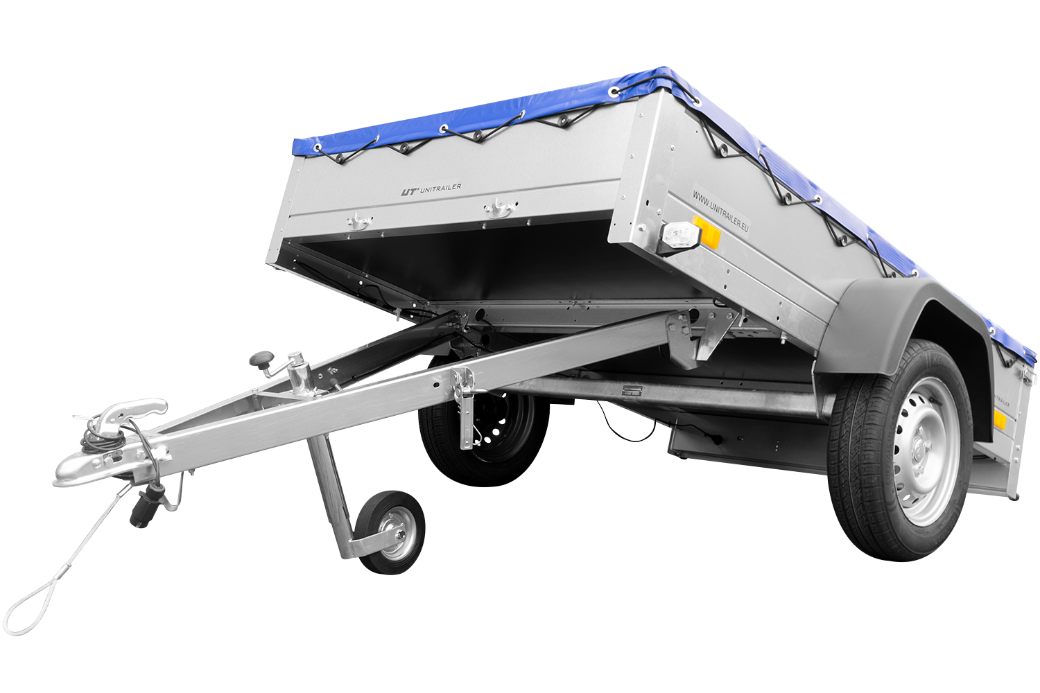 Garden Trailer 201 KIPP mit Flachplane, Stützrad und Planenträgern