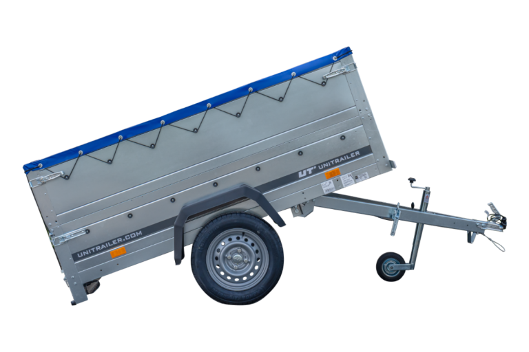 Kippbarer Pkw Anhänger GARDEN TRAILER 200 KIPP mit zusätzlichen Bordwänden, Stützrad und Flachplane