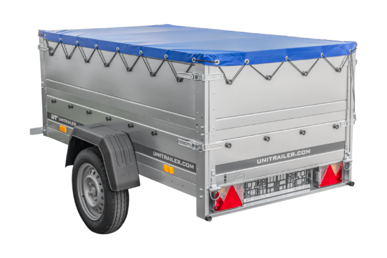 Kippbarer Pkw Anhänger GARDEN TRAILER 200 KIPP mit zusätzlichen Bordwänden, Stützrad und Flachplane